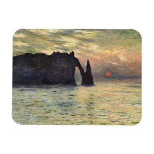 Imán El acantilado Etretat, atardecer de Claude Monet