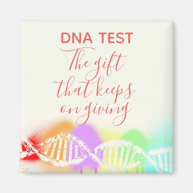 Imán El ADN de la genealogía divertida prueba el regalo (Frente)
