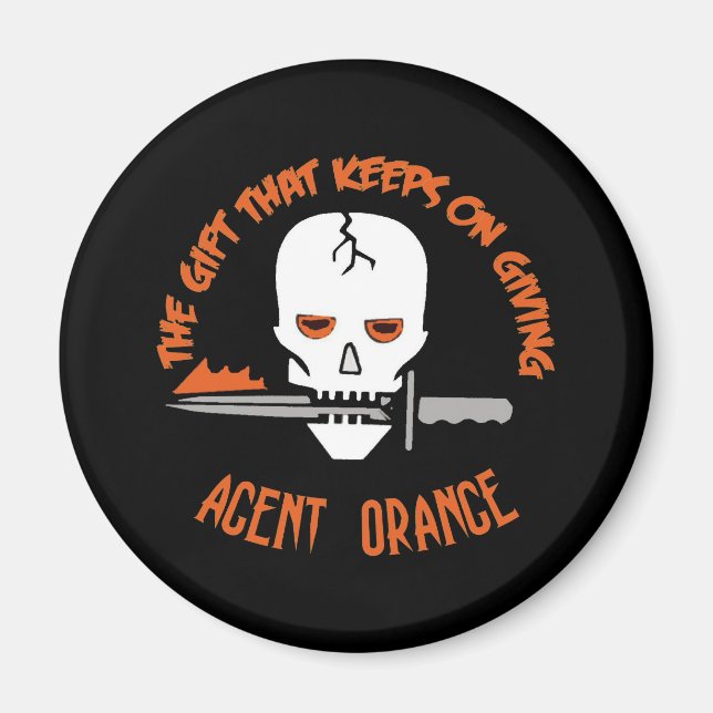 Imán El agente Naranja el regalo OSCURO (Frente)