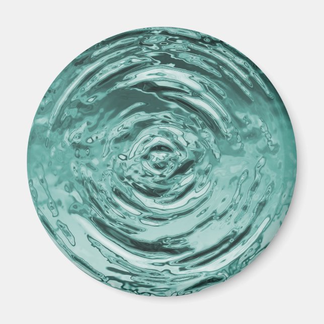 Imán El agua riega Verde azulado (Frente)