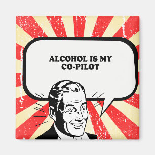 Imán El ALCOHOL ES MI camiseta del COPILOTO