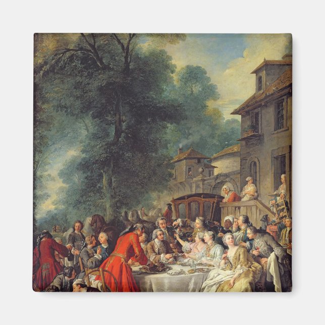 Imán El almuerzo de la caza, 1737 (Frente)