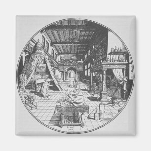 Imán El alquimista en su laboratorio, de 'Amphitheatr