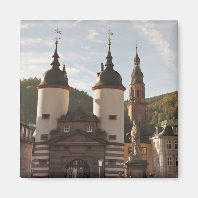 Imán El Alte Brucke en el casco antiguo de Heidelberg,  (Frente)