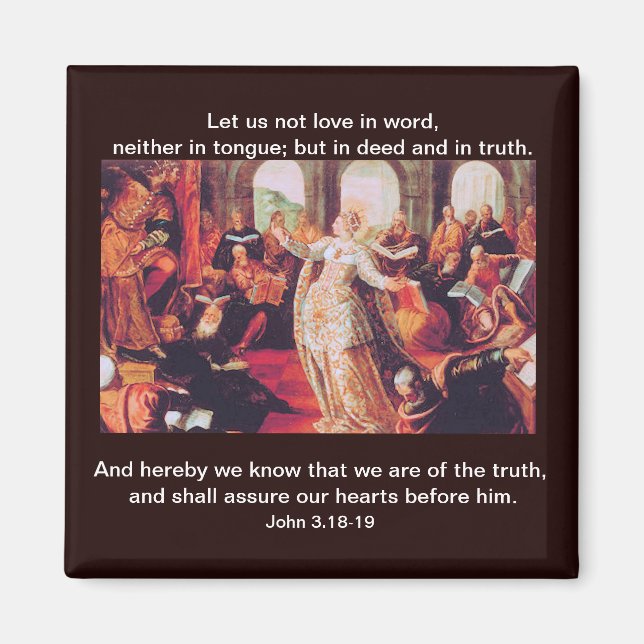 Imán El amor en los hechos y la verdad - Magnet (Frente)