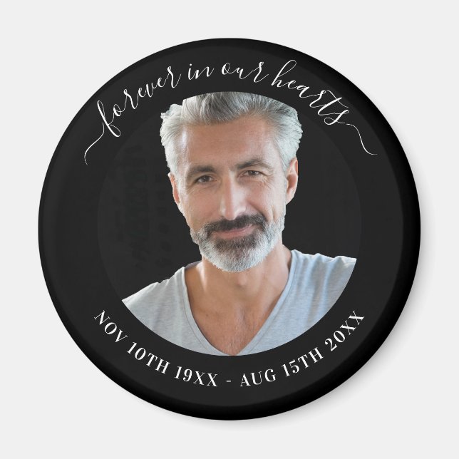 Imán El amor en memoria de las fotos negras siempre (Frente)