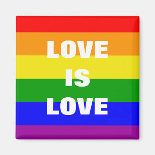 Imán el amor es amor Bandera del arcoíris