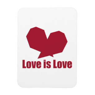 Imán El amor es amor corazón rojo