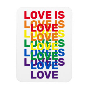 Imán El amor es amor el arco iris moderna tipografía fr