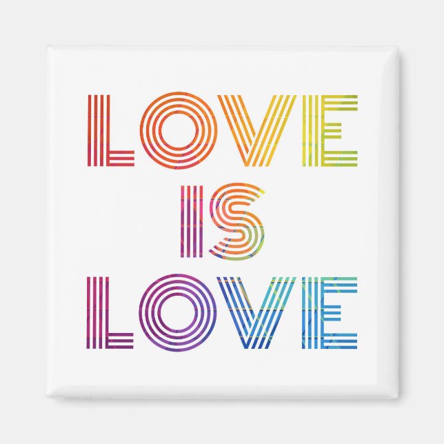 Imán El amor es amor | Rayas modernas (Frente)