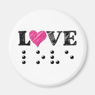 Imán El amor es ciego en Braille