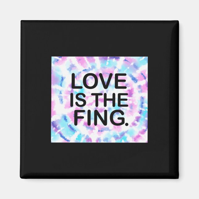Imán El Amor Es El Fing. Pegatina (Frente)