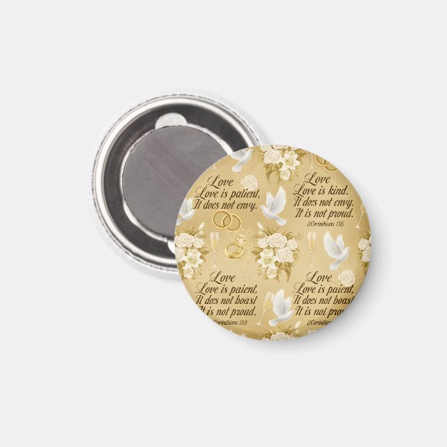 Imán El amor es paciente (Anverso/Reverso)