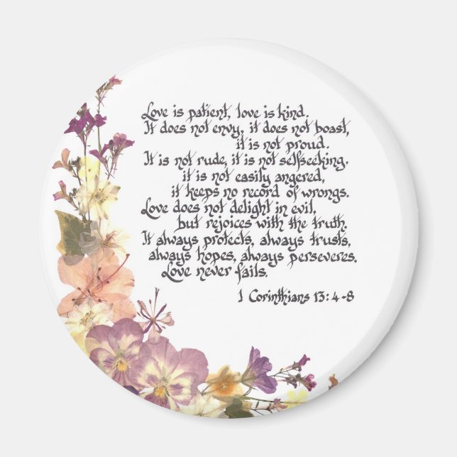 Imán El amor es paciente (Frente)