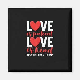 Imán El amor es paciente amable divertido corazón crist