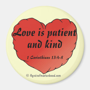 Imán El amor es paciente y amable tienda de Amor a los 