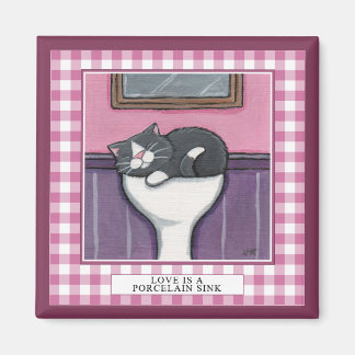 Imán El amor es un manojo de porcelana v.3 - Cat Magnet