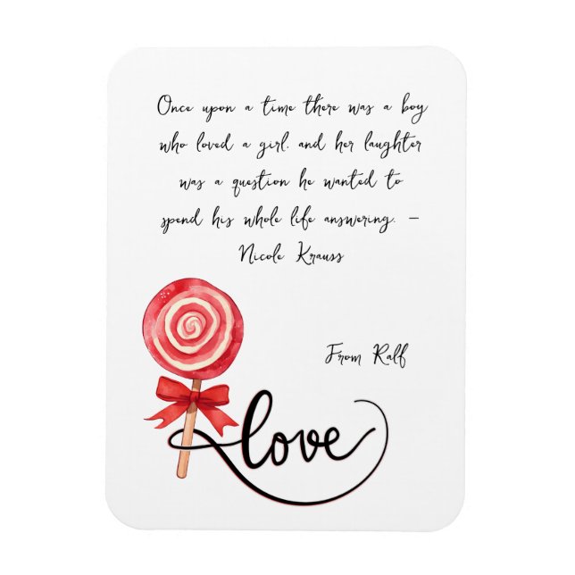 Imán El amor es xoxo dulce de San Valentín (Vertical)