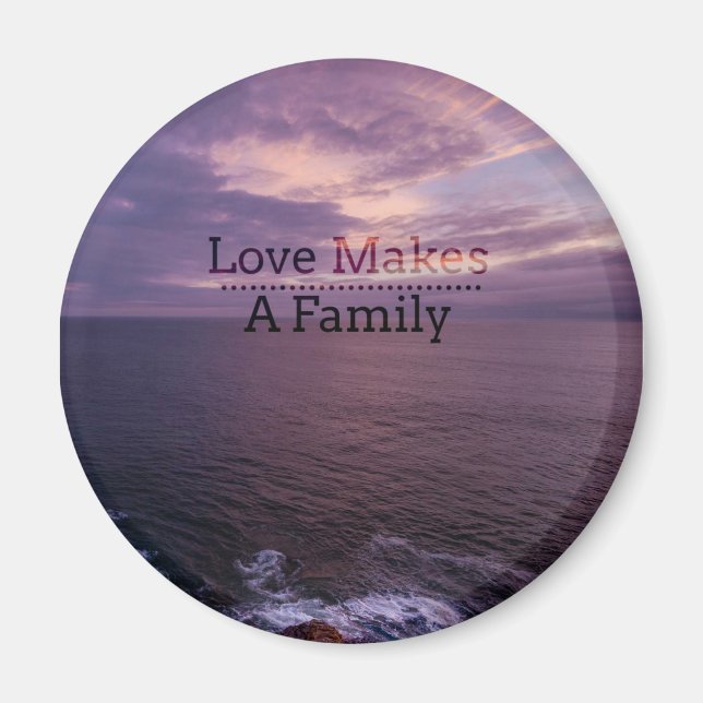 Imán El amor hace una adopción familiar - cuidado en el (Frente)