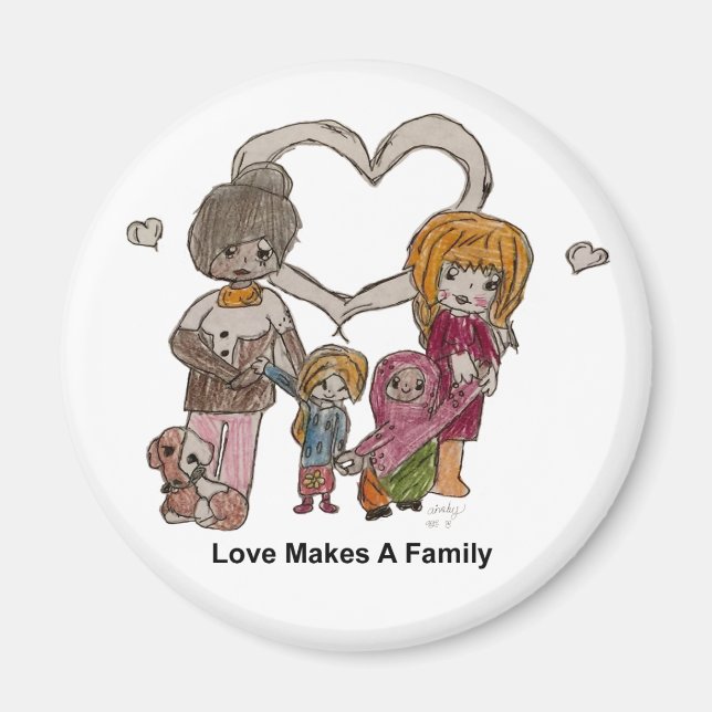 Imán El amor hace una familia por Ainsley—Magnet (Frente)