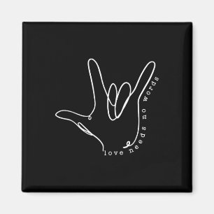 Imán El Amor No Necesita Palabra Asl Autismo Conciencia