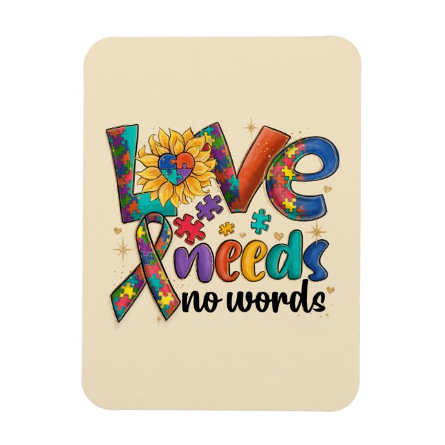 Imán El amor no necesita palabras - Conciencia del auti (Vertical)