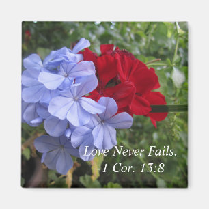 Imán El amor nunca falla las flores
