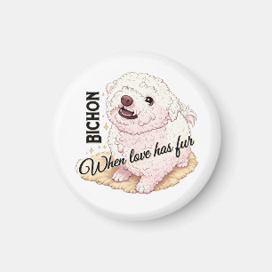 Imán El amor tiene Bichon Fur