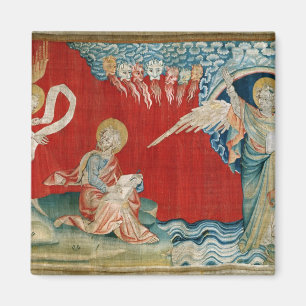 Imán El ángel con un libro abierto