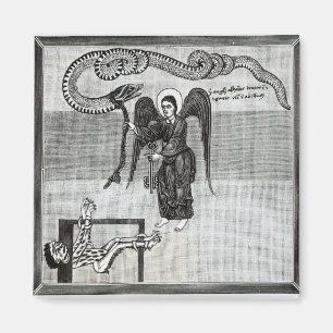 Imán El ángel, sosteniendo las llaves del infierno