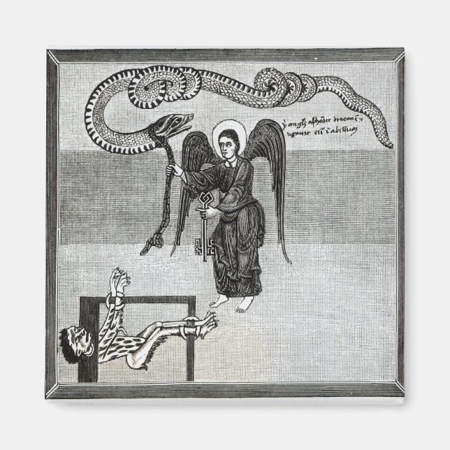 Imán El ángel, sosteniendo las llaves del infierno (Frente)