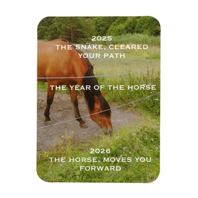 Imán El año del Caballo, 2026 cita  (Vertical)