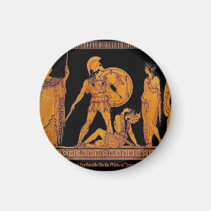 Imán El Antiguo Dios Y El Friso De La Diosa - Grecia