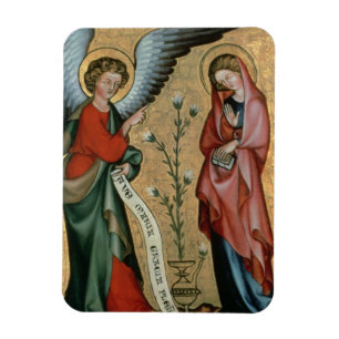 Imán El anuncio, c.1330 (aceite en el panel)