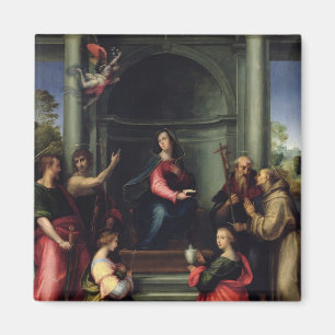 Imán El anuncio con los santos, 1515