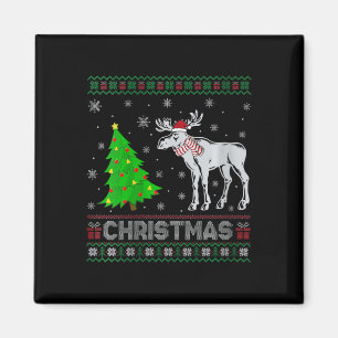 Imán El árbol de navidad de Moose que ilumina a Navidad