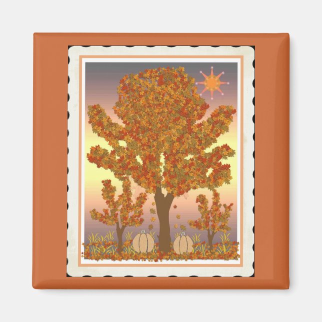 IMÁN EL ÁRBOL DE OAK ANTIGUO (Frente)