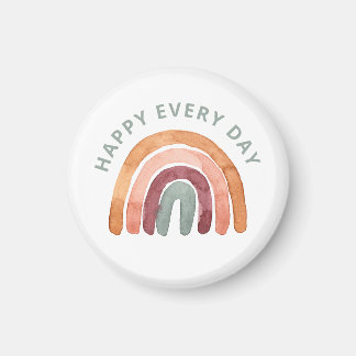 Imán El arco iris moderno de Boho -Feliz todos los días