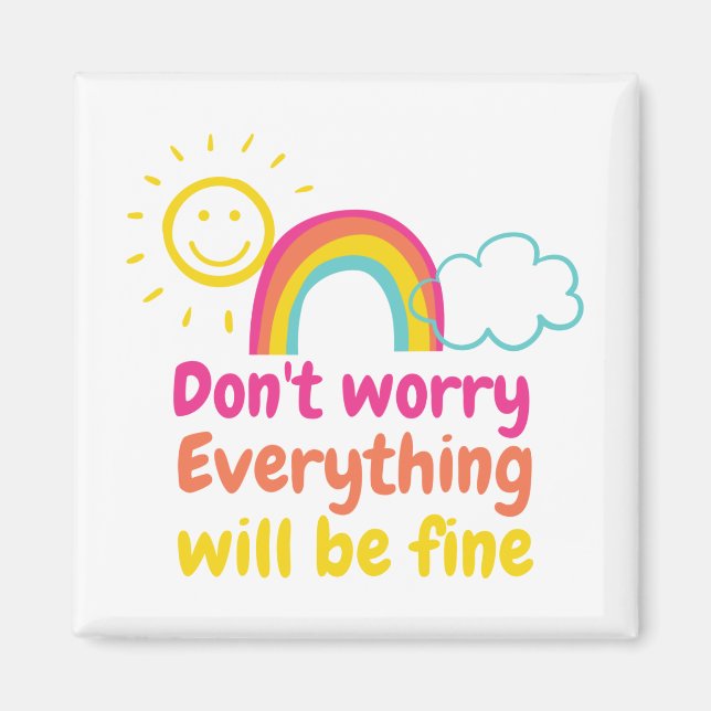 Imán El arcoiris, el sol y la nube  (Frente)