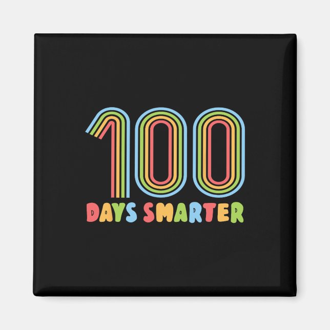 Imán El arcoiris escolar, 100 días, maestro más intelig (Frente)