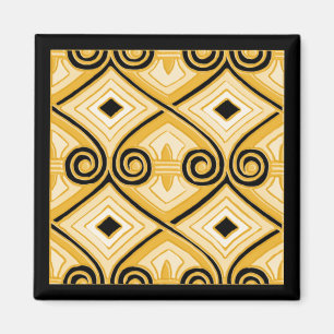 Imán El art déco hace Persia (amarillo y el negro)