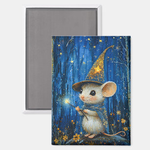 Imán El Arte de Fantasía del Ratón Mago Encantado
