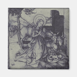 Imán El Arte de Tinta Stark del Nacimiento de Navidad