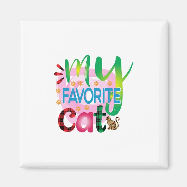 Imán El arte del gato es mi gato favorito (Frente)