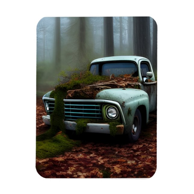 Imán El arte digital de los camiones abandonados (Vertical)