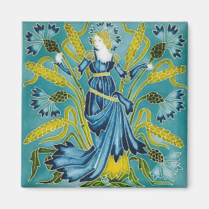 Imán El arte nouveau de la flora de Walter Crane