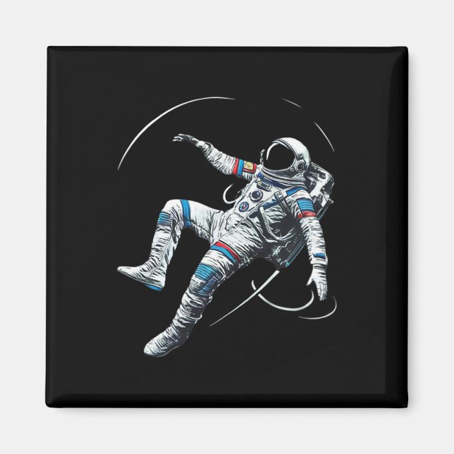 Imán El astronauta Muay Thai Boxing Karate Kickboxing M (Frente)