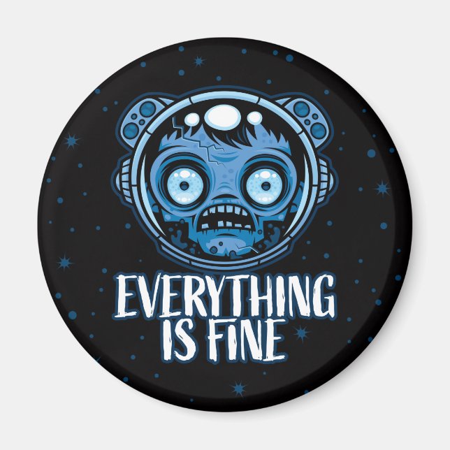 Imán El astronauta zombi está bien (Frente)