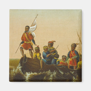 Imán El aterrizaje de Columbus, c.1837 (aceite en lona)