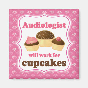 Imán El Audiólogo Trabajará Para El Cupcakes Fridge Mag